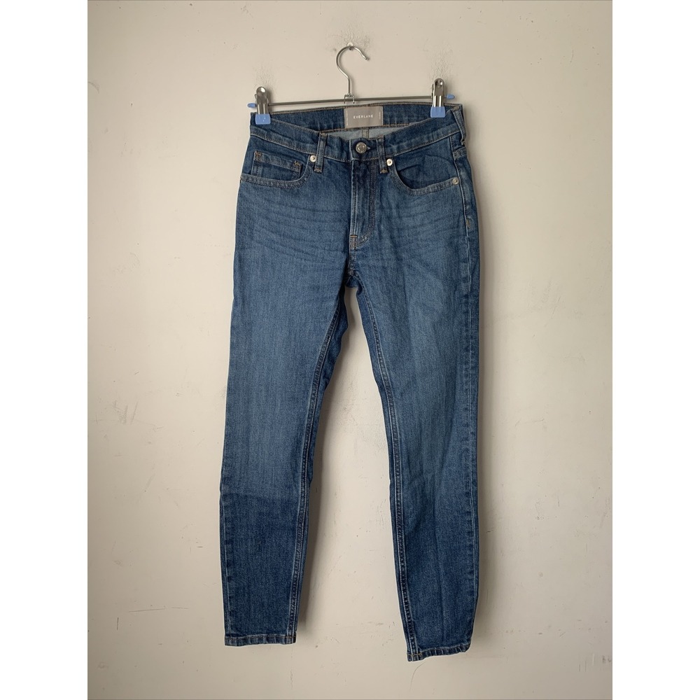 Everlane Womens Jeans 24 Blue Low Rise Denim Skinny Leg Ankle Cotton Blend